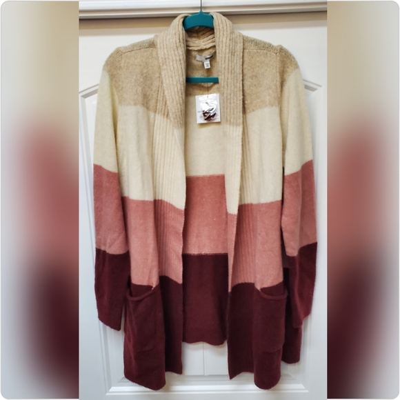 Sonoma - Sz XXL - Colorblock Open Front Cardigan - Picture 1 of 4